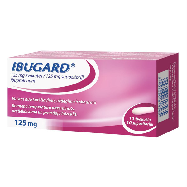 Ibugard ibuprofenas vaikams žvakučių forma